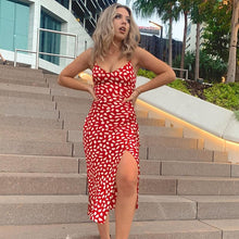 Load image into Gallery viewer, Sexy Print Long Dress Women Spaghetti Strap V-Neck Vintage Boho Summer Beach Maxi Dress Sleeveless Sundress 2021 Party Vestidos