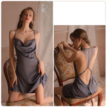 Load image into Gallery viewer, Sexy Pyjamas Backless Lace Temptation Halter Dress Slutty Clothes Lenceria Erotica Mujer Sexi Sexy Skirt for Sex Porn Lingerie