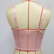 Load image into Gallery viewer, Sexy Ruffled Exotic Costumes Floral Embroider Sensual Lingerie Underwear Transparent Erotic Push Up Bra Top Intimate Bondage