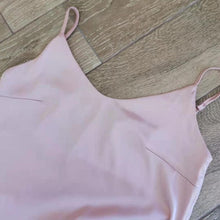 Load image into Gallery viewer, Sexy Satin V-neck Spaghetti Strap Dress Women Sleeveless Backless Solid Color Dress Autumn New Arrival Elegant Party Midi Dress