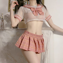 Load image into Gallery viewer, Sexy School Girl Role Play Erotic Costumes Sweet Sleepwear Women&#39;s Underwear Sailor Student Cute Miniskirt for Sex Clothing Set