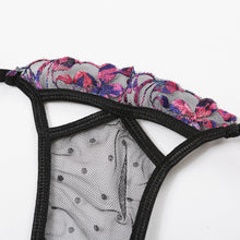 Load image into Gallery viewer, Sexy Sensual Lingerie Women Underwear Floral Embroidery Erotic Lingerie Bra and Brief Set Lace Transparent Female Underwear