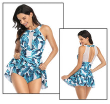 Load image into Gallery viewer, Sexy Skirt One Piece Swimsuit Women Print Swimwear Push Up Monokini Pad Bathing Suits Mesh Trikini Brazilian Style Mujer 2XL