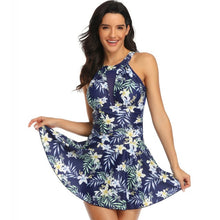 Load image into Gallery viewer, Sexy Skirt One Piece Swimsuit Women Print Swimwear Push Up Monokini Pad Bathing Suits Mesh Trikini Brazilian Style Mujer 2XL