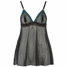 Load image into Gallery viewer, Sexy Sleep Dress Transparent Tassel Decoration Solid Spaghetti Strap Night Dress For Women Sexy Lingerie Dress Only