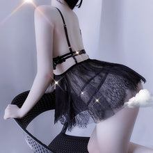 Load image into Gallery viewer, Sexy Sleepwear Set Women Backless Wear Temptation Miniskirt   Lace Nightdress Sleeveless Sexy Fashion Nightwear Free Size