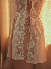 Load image into Gallery viewer, Sexy Sleepwear Women Embroidered Lace Straps Summer with Side Slits Sexy Lingerie Straps Nightdress Nightgown Dropshipping