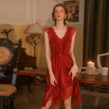 Load image into Gallery viewer, Sexy Sleepwear Women Night Dress Teen Girl Nightwear Lounge Homewear Deep V Nightgown Camisolas Lingerie Backless Home Suit 2023