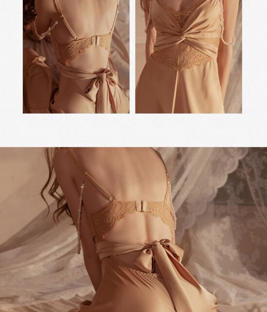 Sexy Sleepwear Women Nightwear Pure Desire Pajamas Backless Suspender Nightdress Emotional Underwear Nightgown