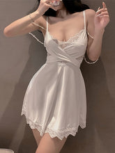 Load image into Gallery viewer, Sexy Sleepwear Women Sling Nightdress Lace Pure Desire Temptation Cross Bandage Pajamas Emotional Underwear Dropshipping