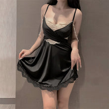Load image into Gallery viewer, Sexy Sleepwear Women Sling Nightdress Lace Pure Desire Temptation Cross Bandage Pajamas Emotional Underwear Dropshipping