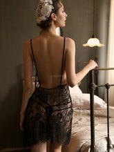 Load image into Gallery viewer, Sexy Sleepwear Women Summer Thin Lace Perspective Deep V Temptation Backless Sling Nightdress Backless Nightgowns Women