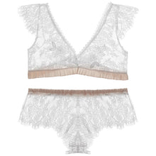 Load image into Gallery viewer, Sexy Solid Nightgown Sleeveless Pyjama Femme V-neck Pijama Mujer Women Pajamas Set Lace Sleepwear Satin Silk Home Clothes