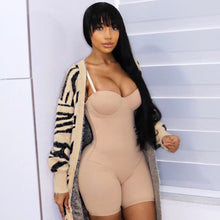 Load image into Gallery viewer, Sexy Streetwear Sling Tight High Waist Jumpsuit V Neck Backless Pure Apricot Women Clothing Elegance  Bodysuit 2022 Summer New