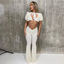 Load image into Gallery viewer, Sexy Stunning Stacked 2 Piece Set 2022 Summer Solid Short Sleeve Tops+elegant Hoow Mini Skirts Bodycon Party Clubwear Skirt Suit