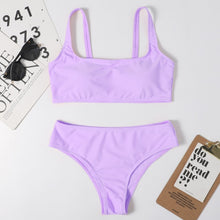 Load image into Gallery viewer, Sexy Swimsuit Women&#39;s Swimwear 2021 High Waist Bikini Black High Leg Bikinis Set Swimming Wear for Bathing Suit Woman Swimsuits