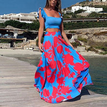 Load image into Gallery viewer, Sexy Two Piece Set Women 2021 Women&#39;s New Summer Casual Tube Top And Navel Two-Piece Party Dress ensemble femme 2 pièces ete