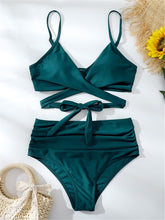 Load image into Gallery viewer, Sexy Two Pieces Pearl Swimwear Women Bandage Bikini Swimsuit 2022 High Cut Swimwear Women Push Up Swim Bathing Suit Biquini