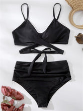 Load image into Gallery viewer, Sexy Two Pieces Pearl Swimwear Women Bandage Bikini Swimsuit 2022 High Cut Swimwear Women Push Up Swim Bathing Suit Biquini