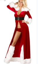Load image into Gallery viewer, Sexy Underwear Christmas Dress Cloak Christmas Robe Golden Velvet Christmas Performance Dress Christmas Dress Cosplay Dress