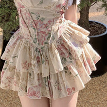 Load image into Gallery viewer, Sexy V-neck Party Mini Dresses Summer 2021 Ladies Print Puff Sleeve Women Bodycon Beach Vintage Bud Robes Boho Fashion Vestidos