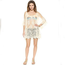 Load image into Gallery viewer, Sexy Women Bikini Cover Up Dress Perspective Hollow Out Swimsuit Cover-Ups Lace Swimwear Beach Dress Summer Bathing Suit