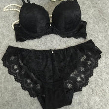 Load image into Gallery viewer, Sexy Women Bras And Lace Perspective Panties Set  Push Up Thick Soft Padded Lingerie Thin Briefs Female Underwear Suits Tops