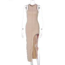 Load image into Gallery viewer, Sexy Women High Split Bodycon Dress 2022 Summer Sleeveless Long Tank Dresses Girls Slim Party Dress Clubwear Robe De Plage