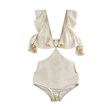 Load image into Gallery viewer, Sexy Wrap Chest Monokini Ruffle Straps Trikini Bodysuit Women&#39;s One Piece Swimsuit Cut Out Beachwear Brazilian Swimwear