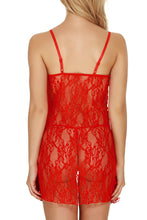 Load image into Gallery viewer, Sexy lingerie perspective mesh Christmas dress nightdress pajamas Christmas girl sexy short skirt