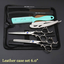 Load image into Gallery viewer, Sharp Blade 5.5 6.0 Inch Hairdressing Scissors Professional Hair Scissors Set Hair Cutting Shears Barber Scissor Cut Razor Makas