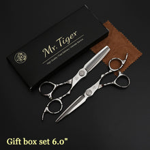 Load image into Gallery viewer, Sharp Blade 5.5 6.0 Inch Hairdressing Scissors Professional Hair Scissors Set Hair Cutting Shears Barber Scissor Cut Razor Makas
