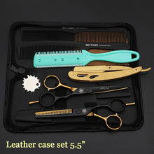 Load image into Gallery viewer, Sharp Blade 5.5 6.0 Inch Hairdressing Scissors Professional Hair Scissors Set Hair Cutting Shears Barber Scissor Cut Razor Makas
