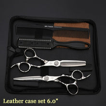 Load image into Gallery viewer, Sharp Blade 5.5 6.0 Inch Hairdressing Scissors Professional Hair Scissors Set Hair Cutting Shears Barber Scissor Cut Razor Makas