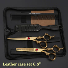 Load image into Gallery viewer, Sharp Blade 5.5 6.0 Inch Hairdressing Scissors Professional Hair Scissors Set Hair Cutting Shears Barber Scissor Cut Razor Makas