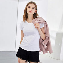 Load image into Gallery viewer, Short Sleeve Elegant V Neck Female Summer Top Lace T Shirt Shirts Feminina For Women Tops Friends Tees tshirt Korean Clothes