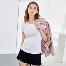 Load image into Gallery viewer, Short Sleeve Elegant V Neck Female Summer Top Lace T Shirt Shirts Feminina For Women Tops Friends Tees tshirt Korean Clothes