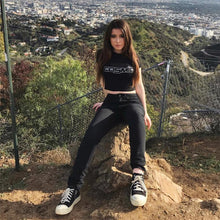 Load image into Gallery viewer, Short Sleeve Letters Print Sexy Ctop Tops Women Fashion Streetwear Party Club Female T-shirts 2019 Summer