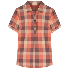 Load image into Gallery viewer, Short-Sleeve Plaid Shirt New 2021 Summer Cotton Blouse Shirt Fashion Casual Loose Tops Plus Size Clothing