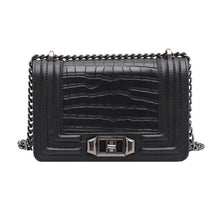 Load image into Gallery viewer, Shoulder Bag Small Crossbody Bags for Women 2020 Luxury Fashion Alligator High Quality PU Leather Chain Bag Designer New Black