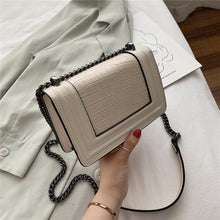 Load image into Gallery viewer, Shoulder Bag Small Crossbody Bags for Women 2020 Luxury Fashion Alligator High Quality PU Leather Chain Bag Designer New Black