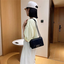 Load image into Gallery viewer, Shoulder Bag Small Crossbody Bags for Women 2020 Luxury Fashion Alligator High Quality PU Leather Chain Bag Designer New Black