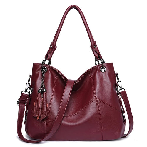 Shoulder Bags for Women Soft Water Leather Handbags Women Messenger Crossbody Bag European&American Style Vintage Retro Tote Bag