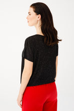 Load image into Gallery viewer, Silvery Gathered Waist Short Bat Sleeve Slash Neck Black Color Summer Combed Cotton Blouse 2021 New Elegant Fashion Women Tops