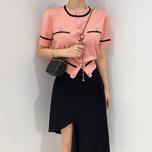 Simple O Neck Summer 2022 Short Sleeve Shirts Women Korean Chic Office Ladies Elegant All Match Blouse Loose Soft Hipster Blusas