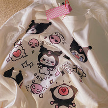 Load image into Gallery viewer, Simple O-neck Cute Cartoon T-shirts Women 2022 All Match Casua Loose Lazy Tops Long Sleeve Japanese Kawaii Tees Spring Blusas