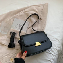 Load image into Gallery viewer, Simple Solid Color PU Leather Armpit Baguette Crossbody Bag for Women 2021 Shoulder Handbags and Purses Female Travel Designer