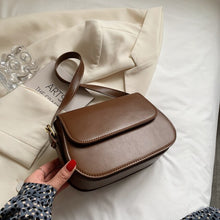 Load image into Gallery viewer, Simple Solid Color PU Leather Armpit Baguette Crossbody Bag for Women 2021 Shoulder Handbags and Purses Female Travel Designer