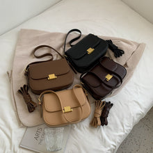 Load image into Gallery viewer, Simple Solid Color PU Leather Armpit Baguette Crossbody Bag for Women 2021 Shoulder Handbags and Purses Female Travel Designer