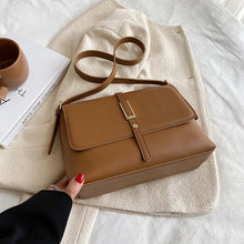 Load image into Gallery viewer, Simple Style Good Quality PU Leather Flap Crossbody Bags for Women 2021 Fashion Luxury Baguette Bag Shoulder Handbags and Purses
